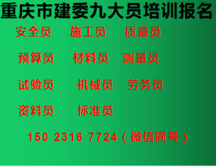 2021年 重庆市八大员官网，安全员** 